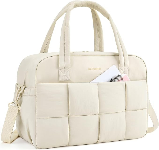 BAGSMART Gym Bag for Women, 29L Puffer Travel Duffle Bag for Travel with Laptop Compartment, Week... | Amazon (US)