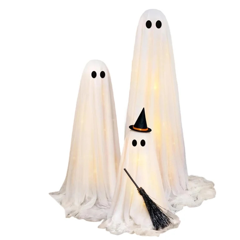 Floating Ghosts Spooky Decor Set for Front Porch and Lawn Haunted House Props Halloween Lawn Orna... | Walmart (US)