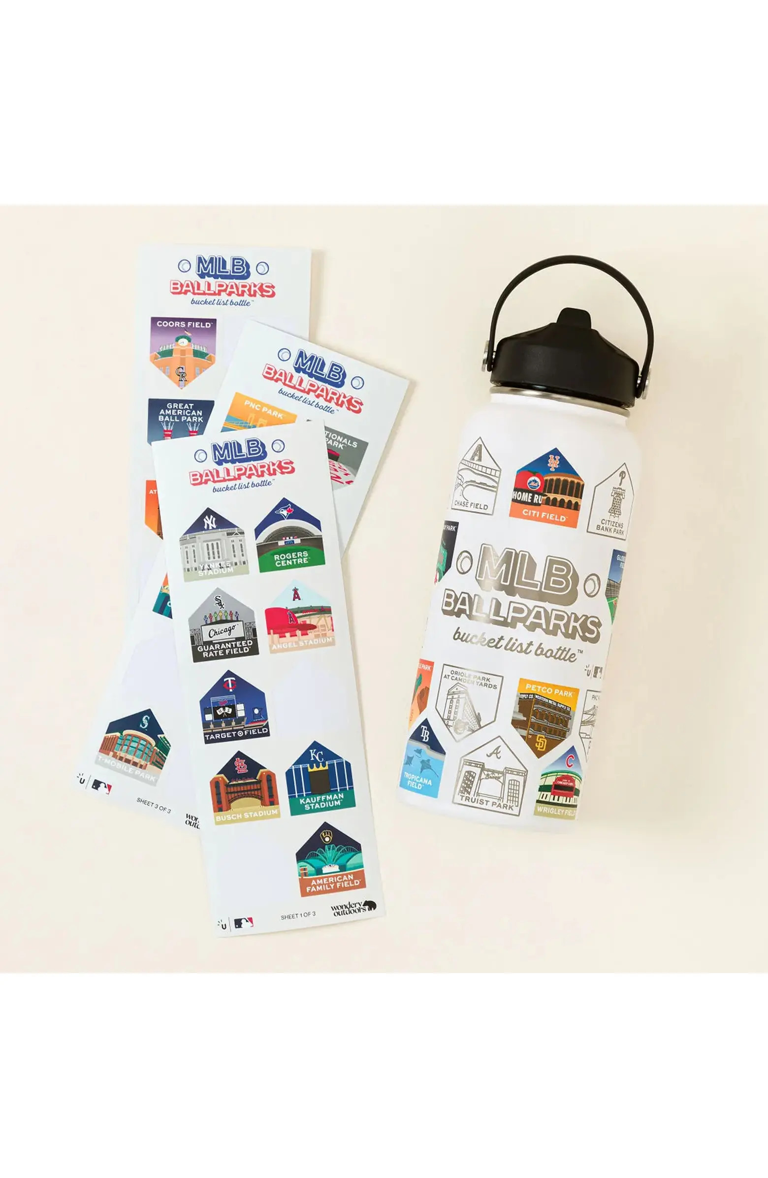 Uncommon Goods MLB Ballparks Bucket List Water Bottle by Wondery | Nordstrom | Nordstrom