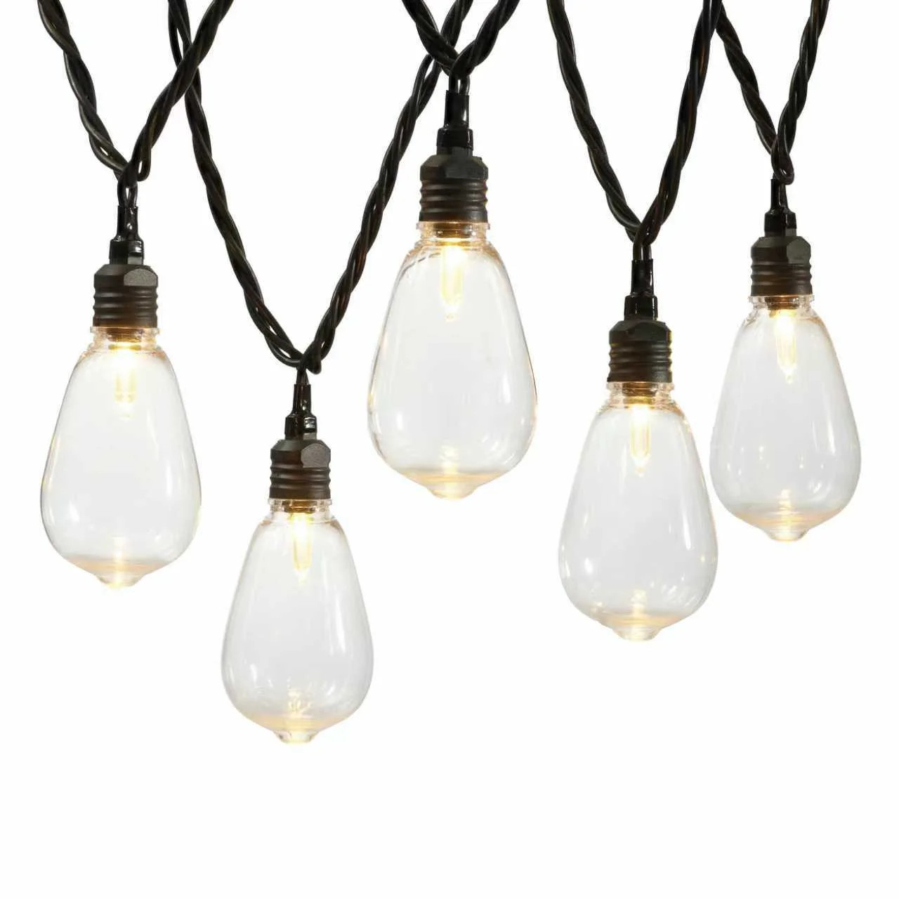 Mainstays 30-Count Color-Changing LED Plastic Edison Outdoor String Lights with 4 Lighting Functi... | Walmart (US)