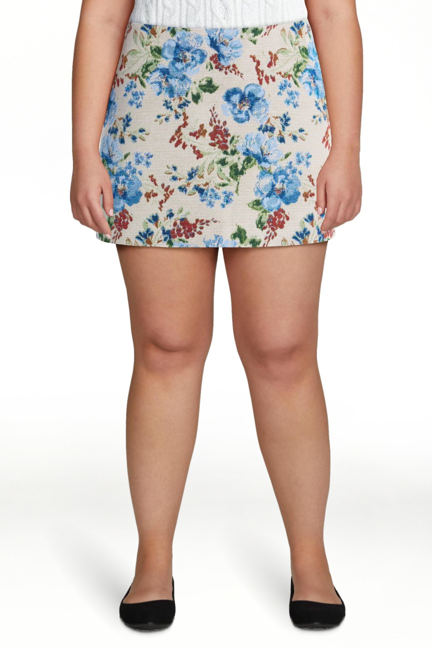 Free Assembly Women's and Women's Plus High-Rise Jacquard Mini Skirt, Sizes 0-28W | Walmart (US)