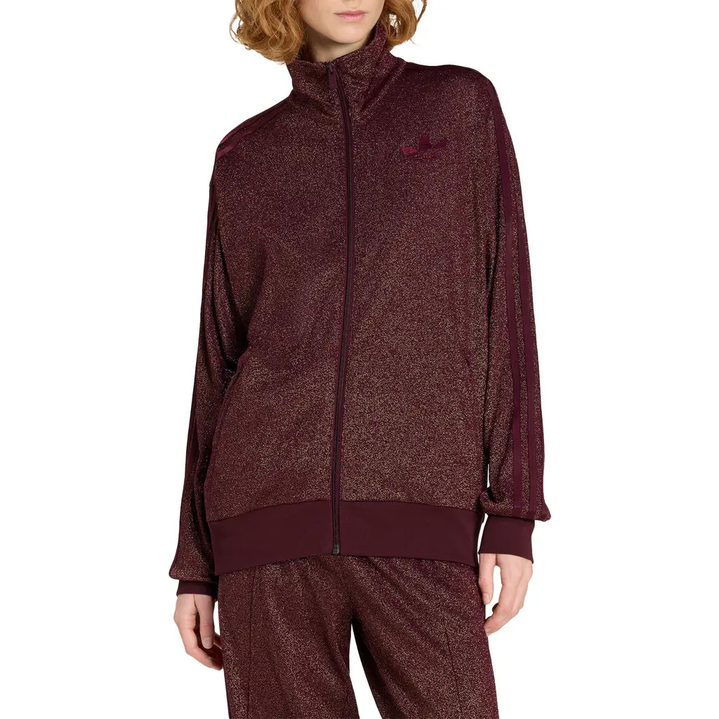 adidas Lurex Firebird Fit Track Jacket in Medium Red at Nordstrom Rack, Size Small | Nordstrom Rack