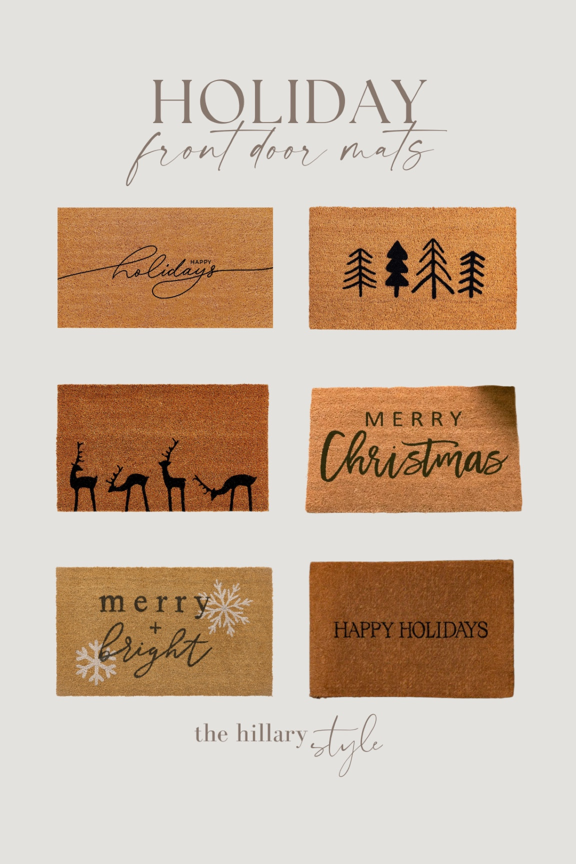 Holiday front door mats!

Pottery barn. Amazon. Target. Crate and barrel. West elm. Cb2. Holiday decor. Outdoor decor. 

#LTKHoliday #LTKhome #LTKSeasonal