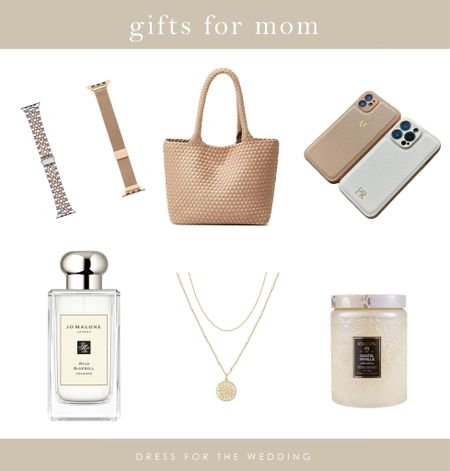 Gifts for mom, Mother’s Day gift ideas, classic style, luxe style gifts, gifts for luxe mom, Apple Watch bands, woven tote, neutral leather tote, work bag, leather phone cover, tech gift, personalized gifts, Jo Malone, luxury perfume,  fragrance gift, Voluspa candle,  Santal fragrance, home gift, layer bracelet, class jewelry, gold jewelry, old money style, gift under 50, gift under 100.

#LTKGiftGuide #LTKSeasonal #LTKfindsunder50