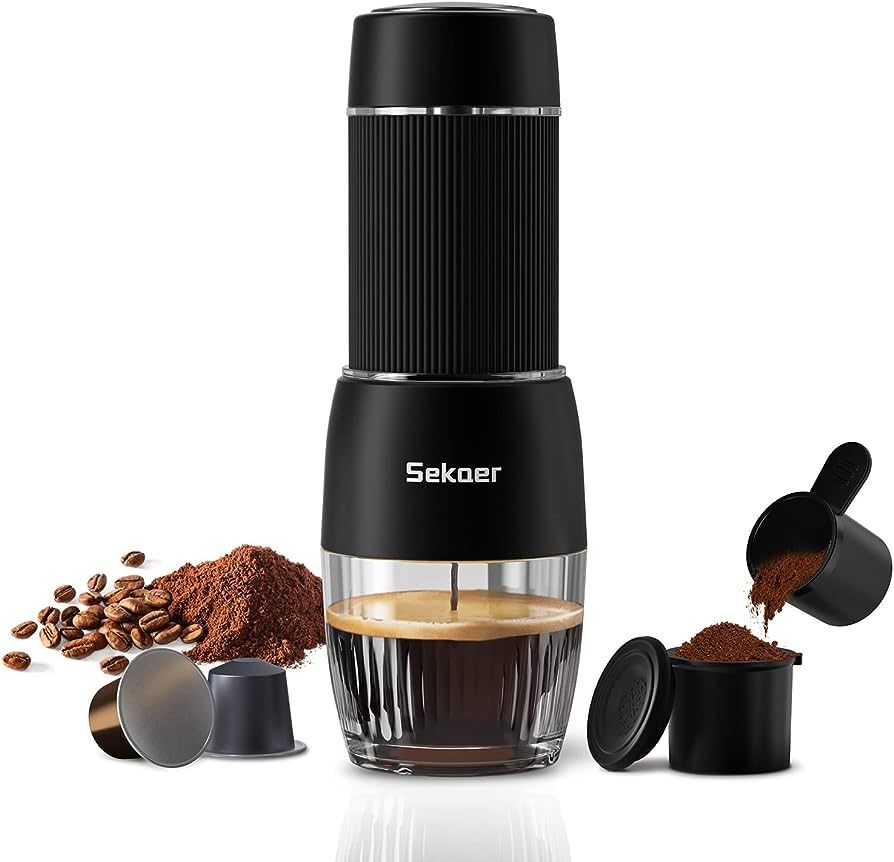 Sekaer Portable Espresso Machine Travel Coffee Maker, 2 in 1 Small Mini Presso Compatible with Ne... | Amazon (US)