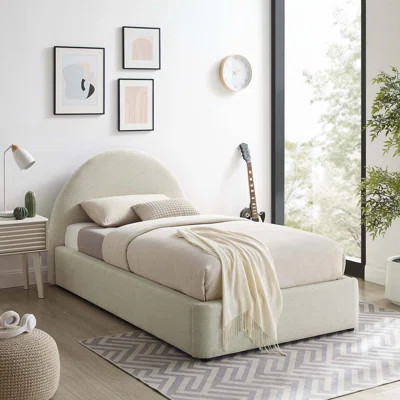Resort Performance Velvet Arched Round Platform Bed | Wayfair North America