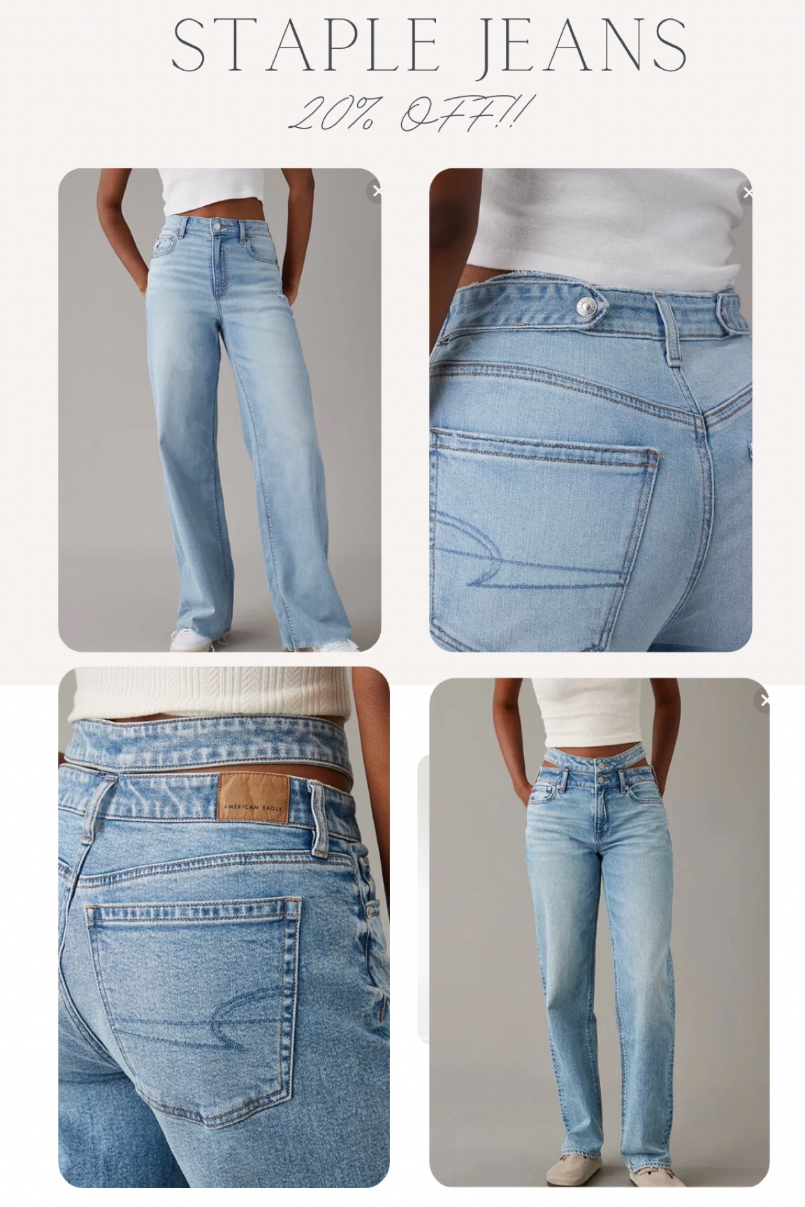 Staples jeans, mom jeans, wide leg jeans
Currently 20% off! Best time to buy 🤍

#LTKSpringSale

#LTKsalealert #LTKSpringSale #LTKU