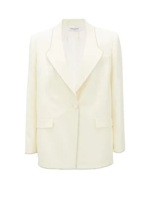 Single-breasted crystal-trim wool jacket | Matches (UK)