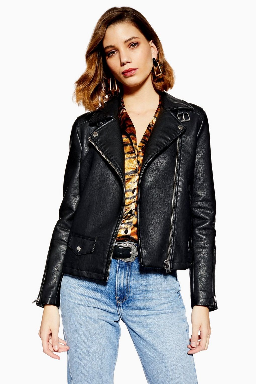 Leather Look Biker Jacket | Topshop US