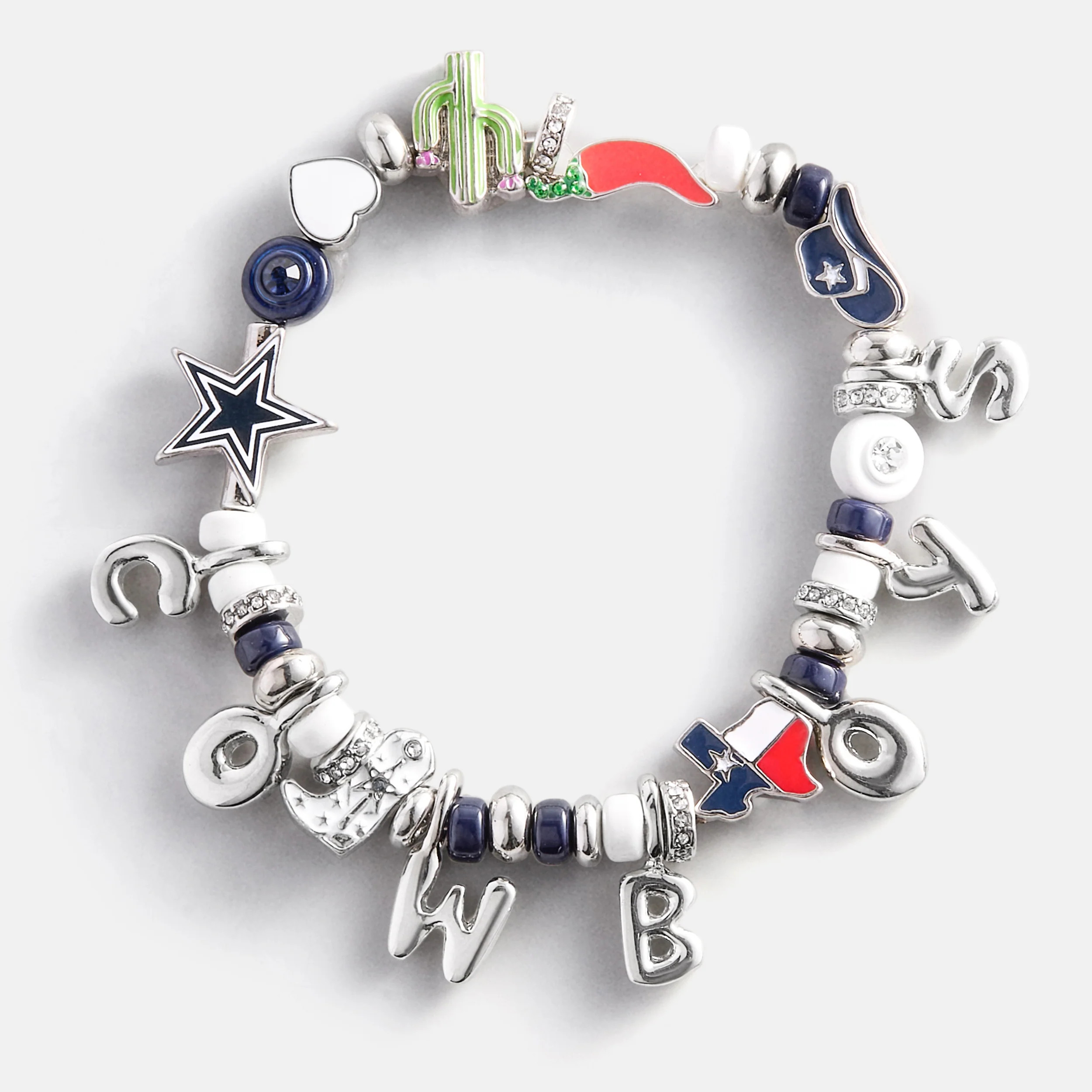 NFL Beaded Charm Bracelet - Dallas Cowboys | BaubleBar