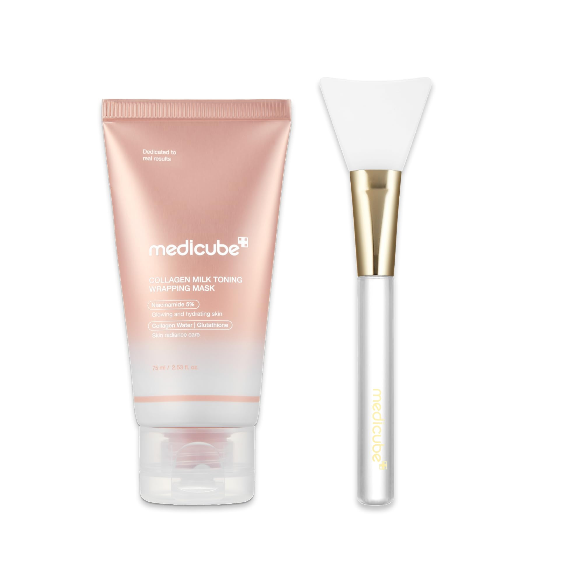 medicube Collagen Milky Glazed Wrapping Mask & Jelly Brush Duo | Daytime Wrapping Mask for Instan... | Amazon (US)