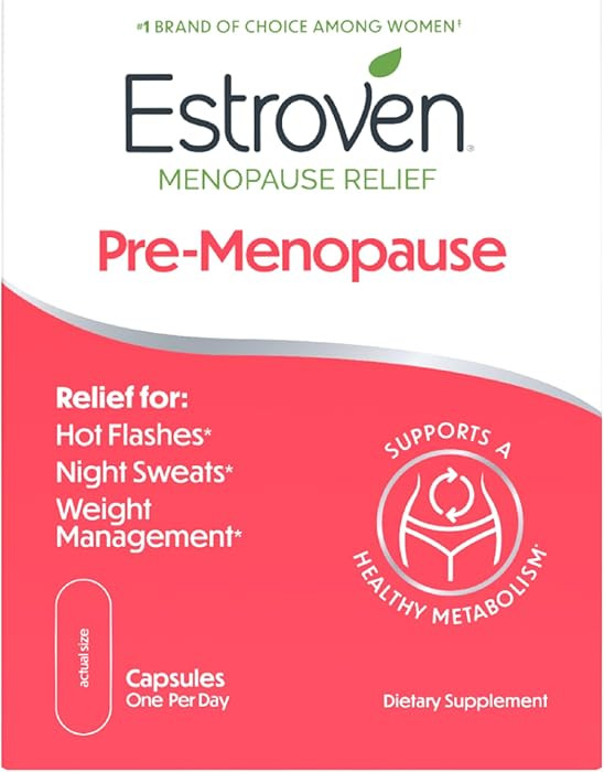 Estroven Pre-Menopause Relief, 30 Ct., Clinically Proven Ingredients, Provides Menopause Relief p... | Amazon (US)