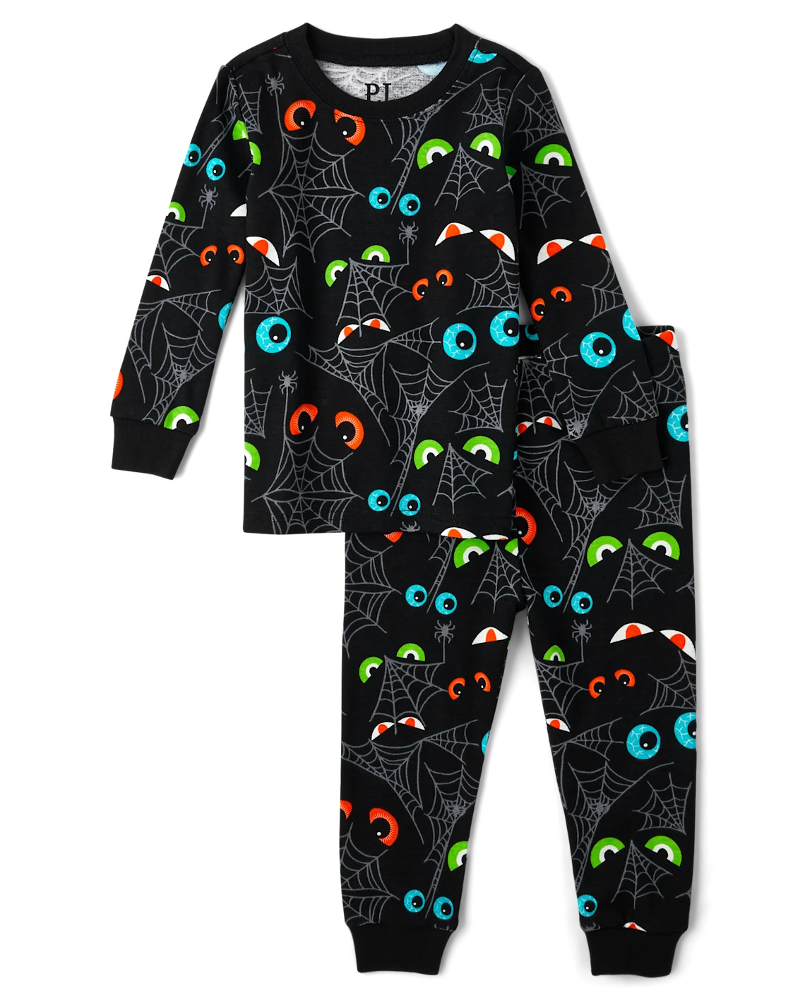 Baby And Toddler Glow Eyes Snug Fit Cotton Pajamas - black | The Children's Place