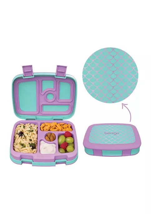 Kids Prints Leak-Proof, 5-Compartment Bento-Style Kids Lunch Box - Mermaid Scales | Belk