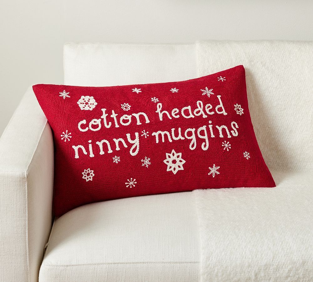 Elf Cotton Headed Ninny Muggins Lumbar Pillow Cover | Pottery Barn (US)