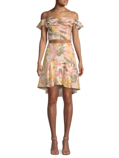 Joie - Saphira Linen Cold-Shoulder Smocked Crop Top | Saks Fifth Avenue