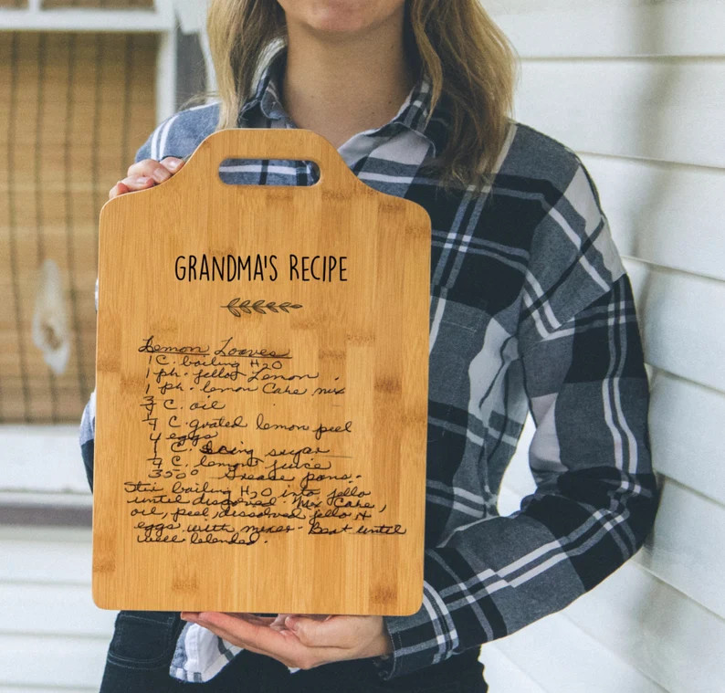 Handwritten Recipe Cutting Board, Custom Cutting Board, Engraved Cutting Board, Customized Cuttin... | Etsy (US)