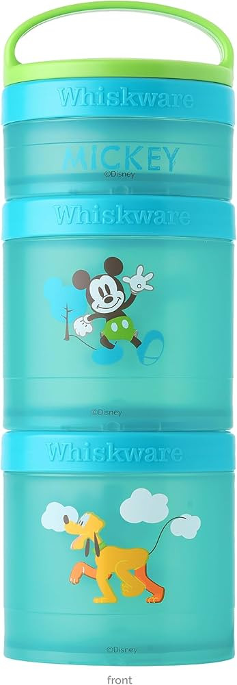Whiskware Disney Stackable Snack Containers for Kids and Toddlers, 3 Stackable Snack Cups for Sch... | Amazon (US)