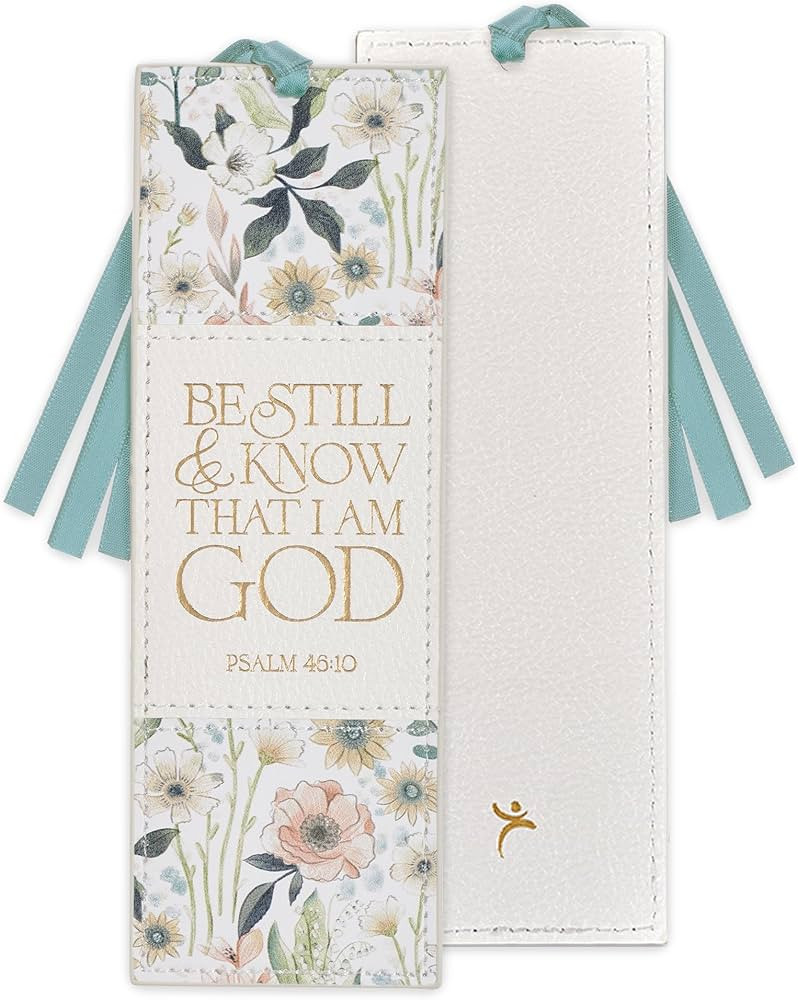 Christian Art Gifts Premium Inspirational Vegan Leather Scripture Bookmark for Women: Be Still & ... | Amazon (US)