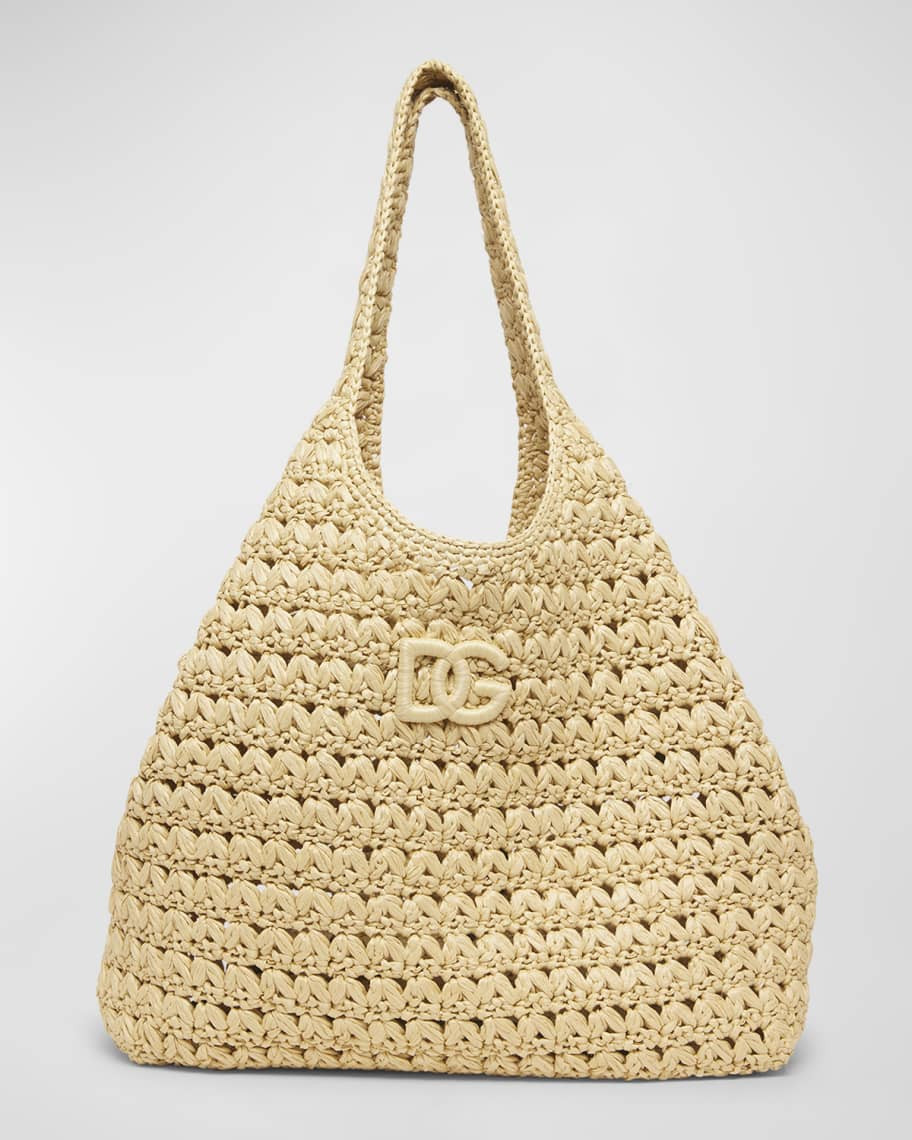 Dolce&Gabbana DG Logo Crochet Tote Bag | Neiman Marcus