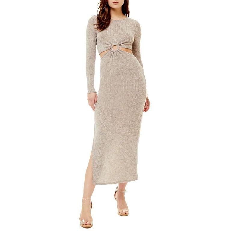 Rich and Famous Women's Alden Long Sleeve Center Ring Cut Out Knit Dress | Walmart (US)