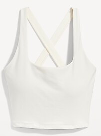 Light Support PowerChill Cross-Back Longline Sports Bra for Women | Old Navy (US)