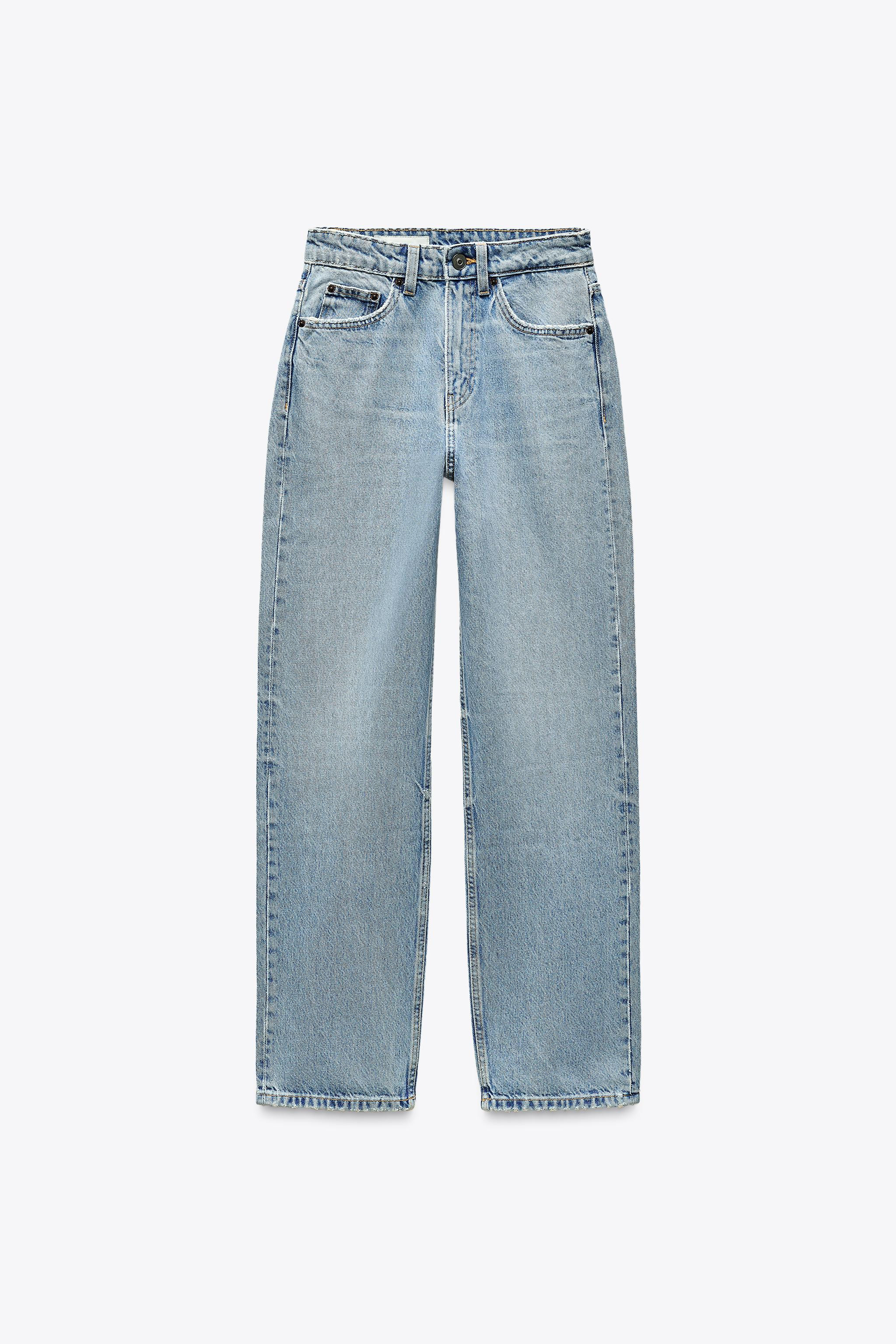 HIGH-WAISTED TRF MOM FIT JEANS | Zara US