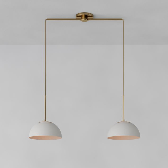 Sculptural 2-Light Metal Pendant | West Elm (US)