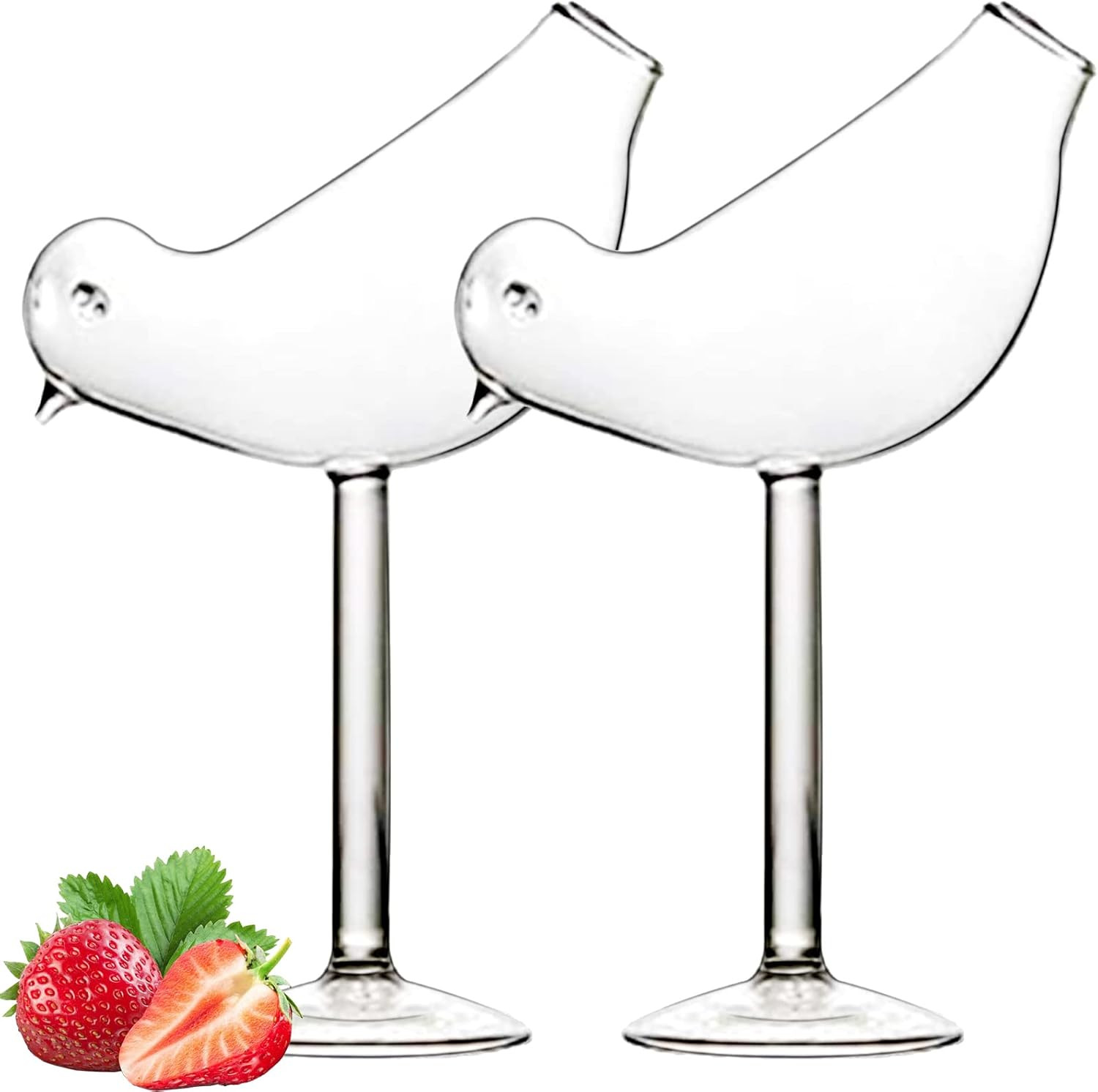 Cocktail Glasses Bird Shaped Cocktail Wine Glass 5oz/150ml Set of 2 Bird glasses Drinking Unique ... | Amazon (US)