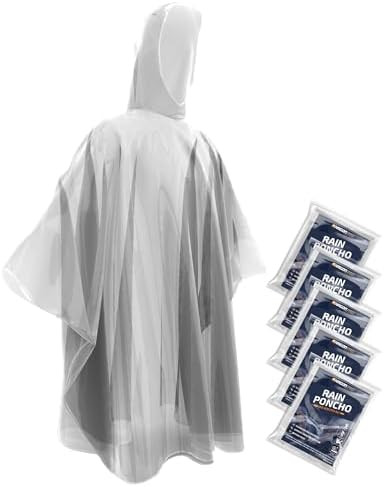 Hagon PRO Disposable Rain Ponchos for Adults (5 Pack) | Amazon (US)