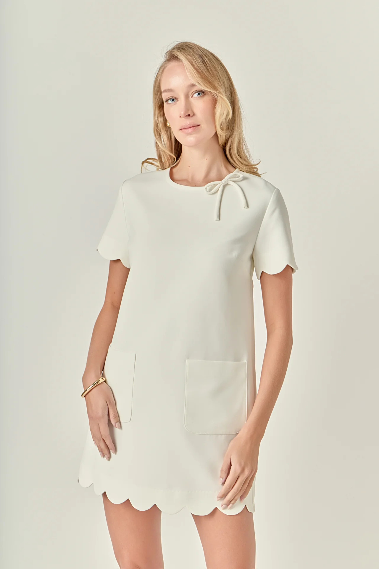 Scallop Mini Dress | English Factory