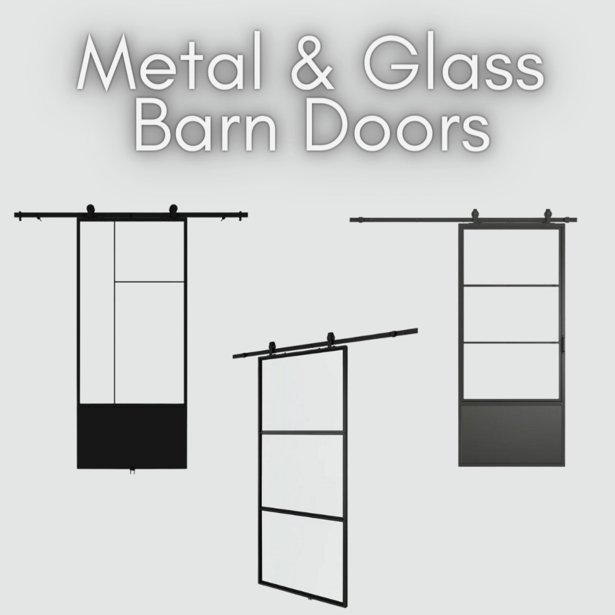 Metal & Glass Barn Doors are the perfect combination of sleek modern and rustic farmhouse. 🖤

#LTKstyletip #LTKFind #LTKhome