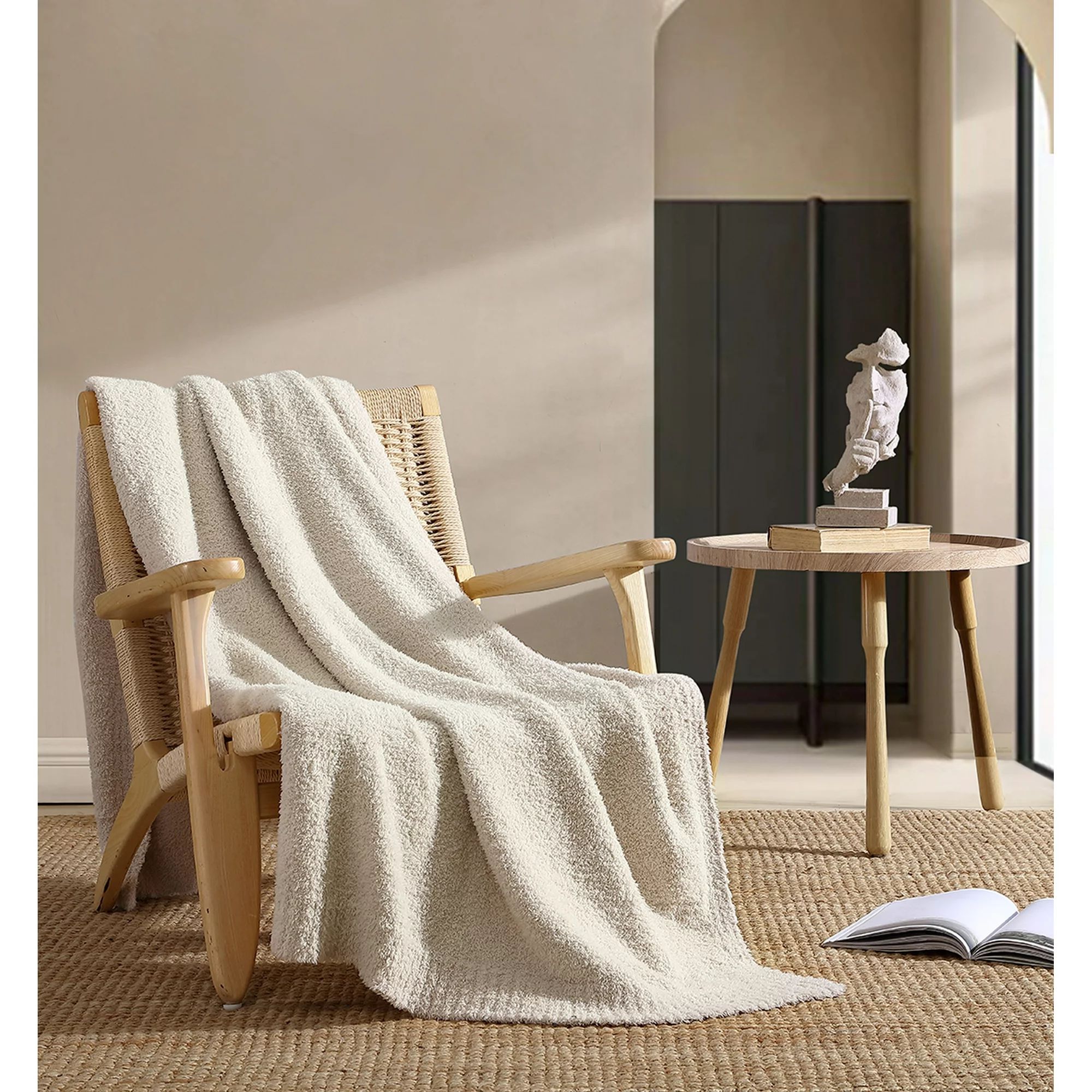 Better Homes & Gardens Cozy Knit Throw, Papyrus Beige, 50" x 72" - Walmart.com | Walmart (US)