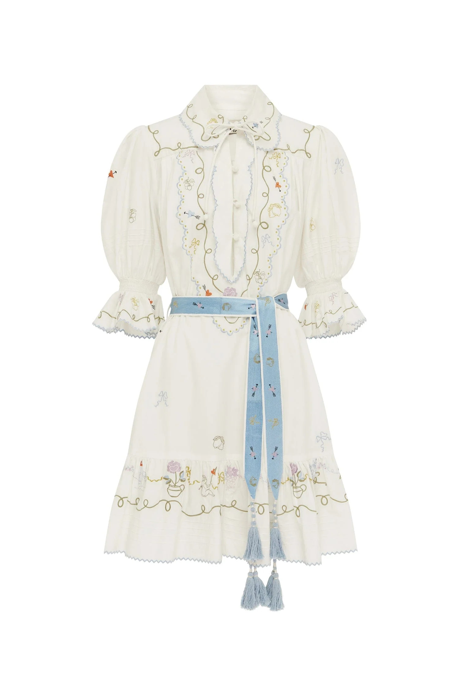 GIULIA EMBROIDERED MINI DRESS | Alemais (AU, US, UK)