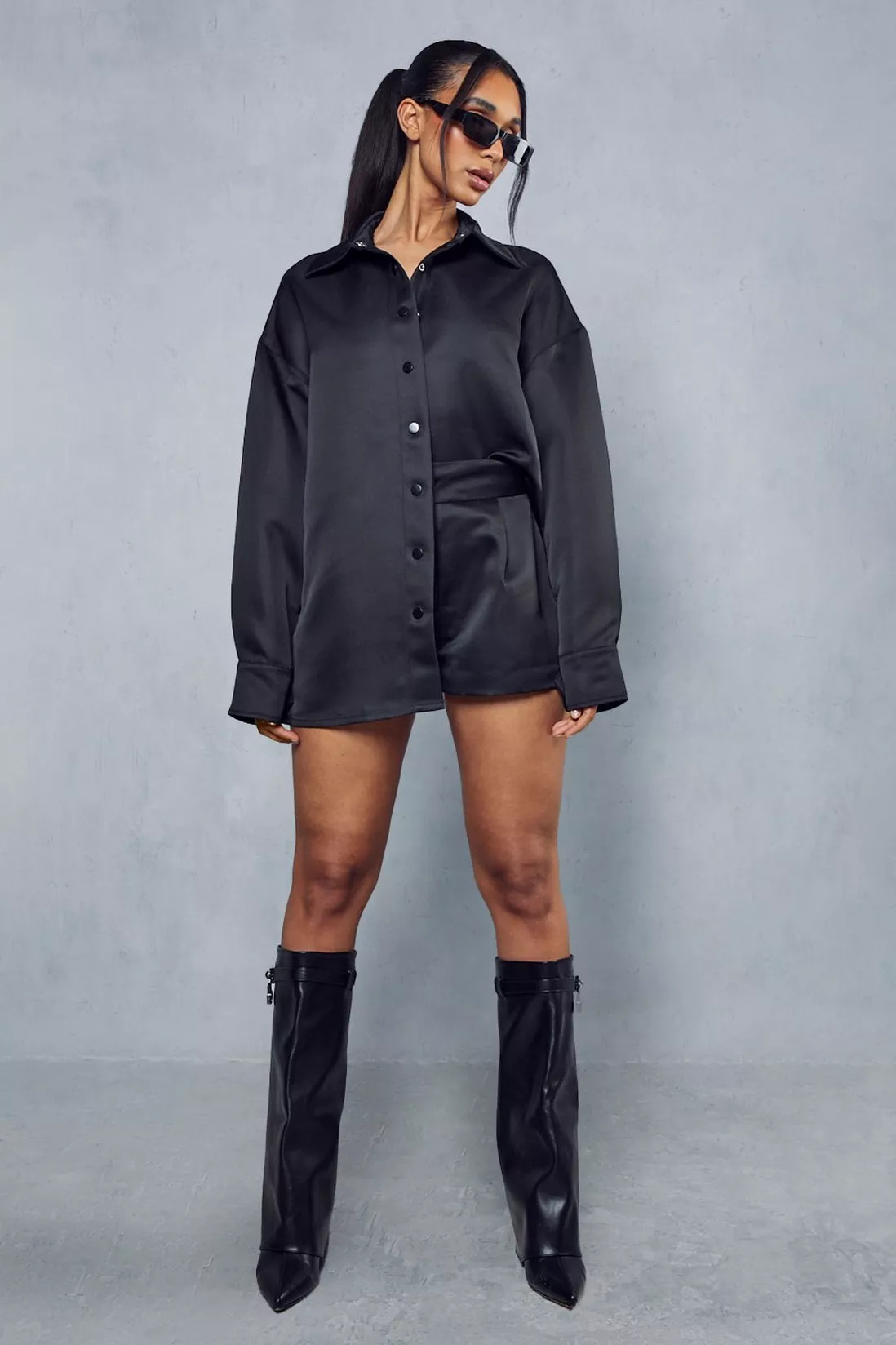 Shorts Co-ords | Premium Satin Shirt & Shorts Co-ord | MissPap | Miss Pap UK