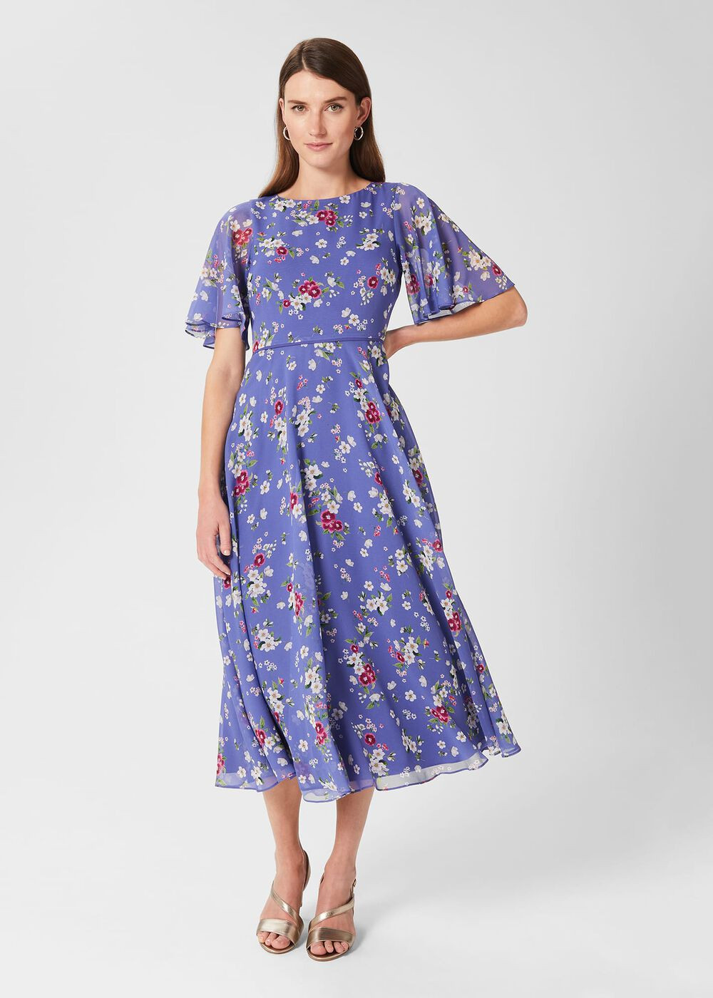 Caroline Silk Floral Dress | Hobbs US | | Hobbs