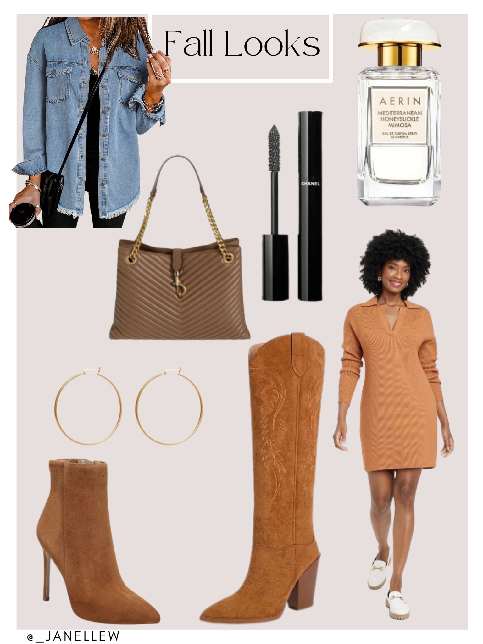 Are you ready for Fall?!🤎🍂

•Follow for more daily styles!!•

#fallstyle #falloutfit #sweaterdress #denimjacket #jacket #denim #boots #booties #makeup #jewelry

#LTKSeasonal #LTKsalealert #LTKbeauty