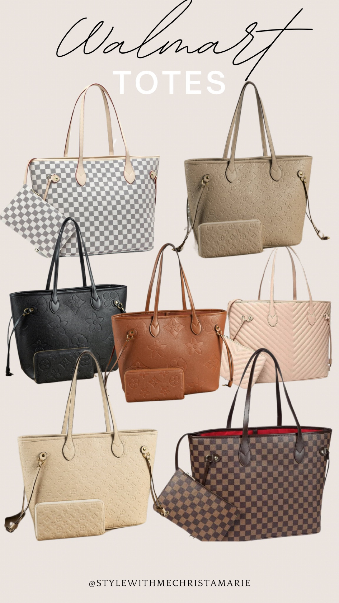 Walmart totes! Sooooo cute! Fall bag inspo! 

#LTKStyleTip #LTKFindsUnder50 #LTKItBag