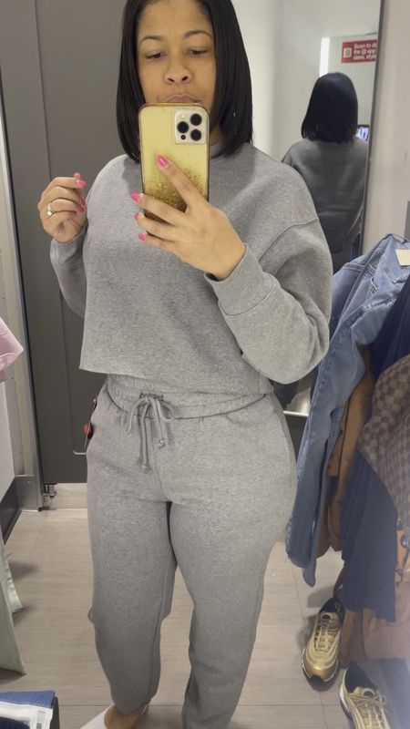 You know love something when you get it in multiple colors! Got this jogger set in both gray and black on my latest 🎯 run. Love that the sweatshirt is cropped and how great the high waist pants fit. Wearing an XS  top and Small in the pants.

#LTKSeasonal #LTKfindsunder50 #LTKstyletip