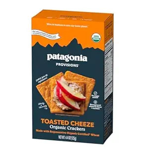 Patagonia Provisions Organic Toasted Cheeze Crackers – 3g Plant Protein Per Serving – Made wi... | Amazon (US)
