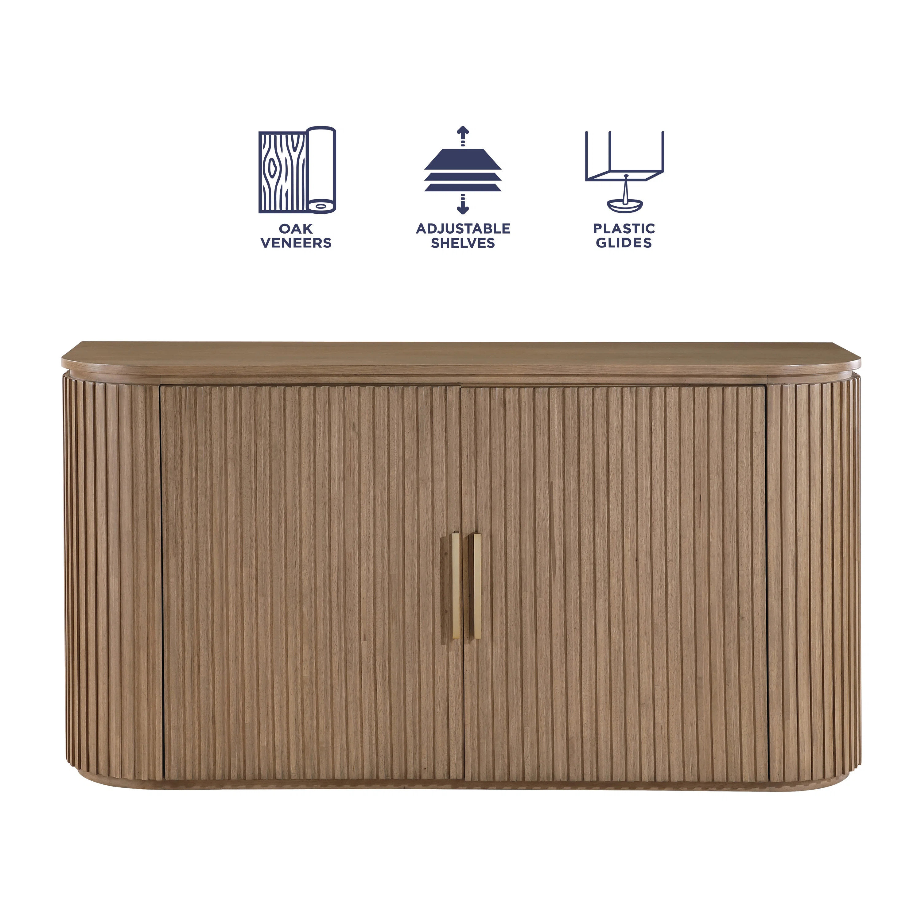 Fiammetta 60'' Wide Oak Wood Sideboard, Storage Server | Wayfair North America