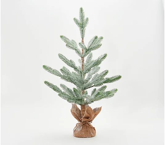 Home Reflections 30" Tabletop Tree with Burlap Base | QVC