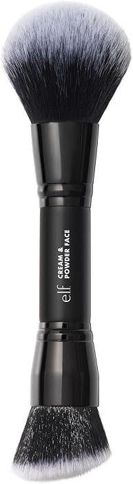e.l.f. Dual-Ended Cream + Powder Brush, Two-in-One Makeup Brush For Creating A Gorgeous, Airbrush... | Amazon (US)