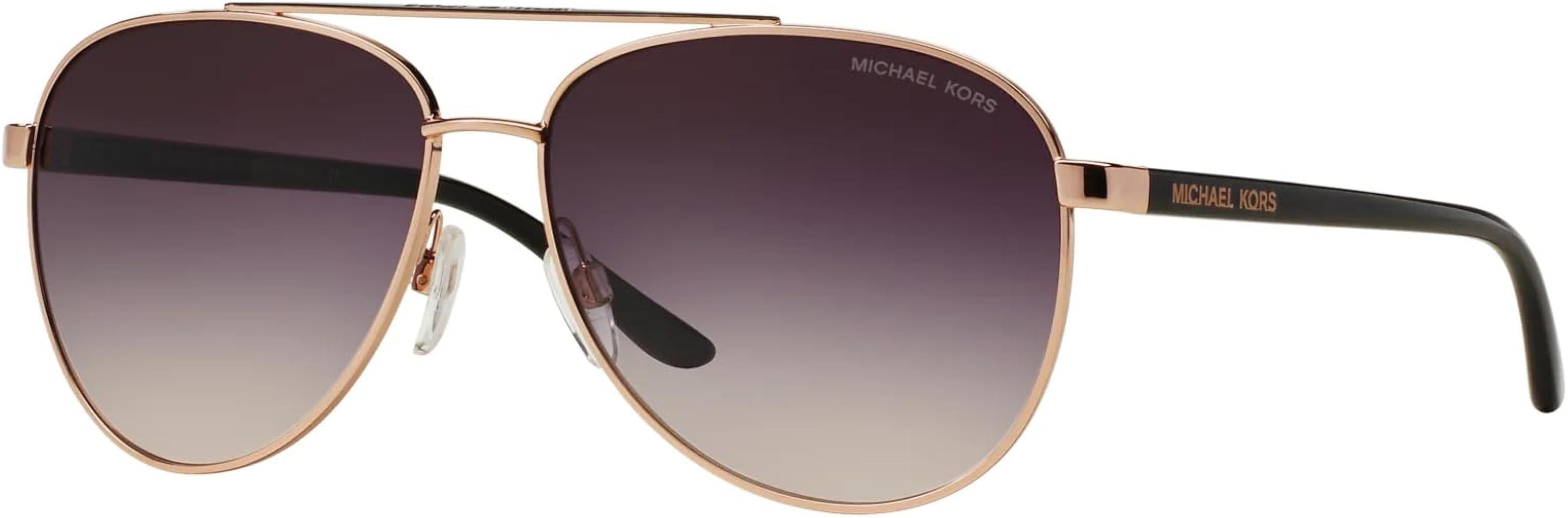 Michael Kors Women's MK5007 Hvar Aviator Sunglasses, Rose Gold/Grey Rose Gradient, 59 mm | Amazon (US)