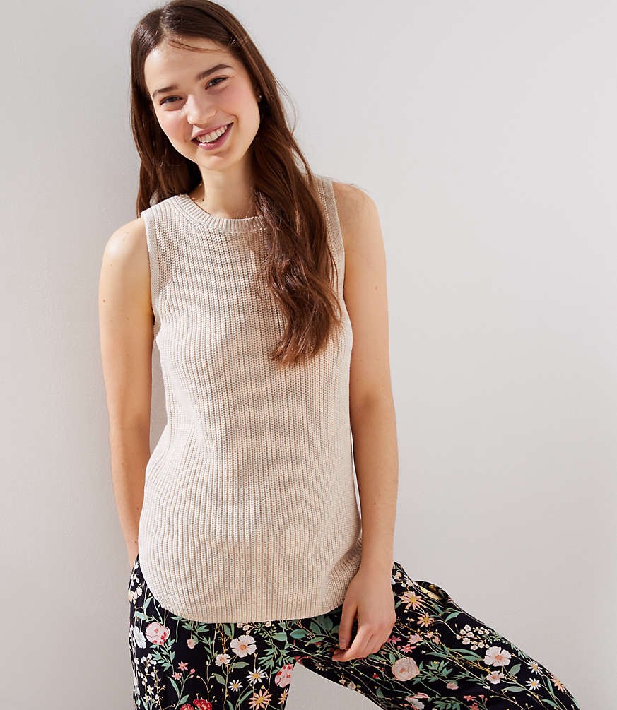 Ribbed Sleeveless Sweater | LOFT