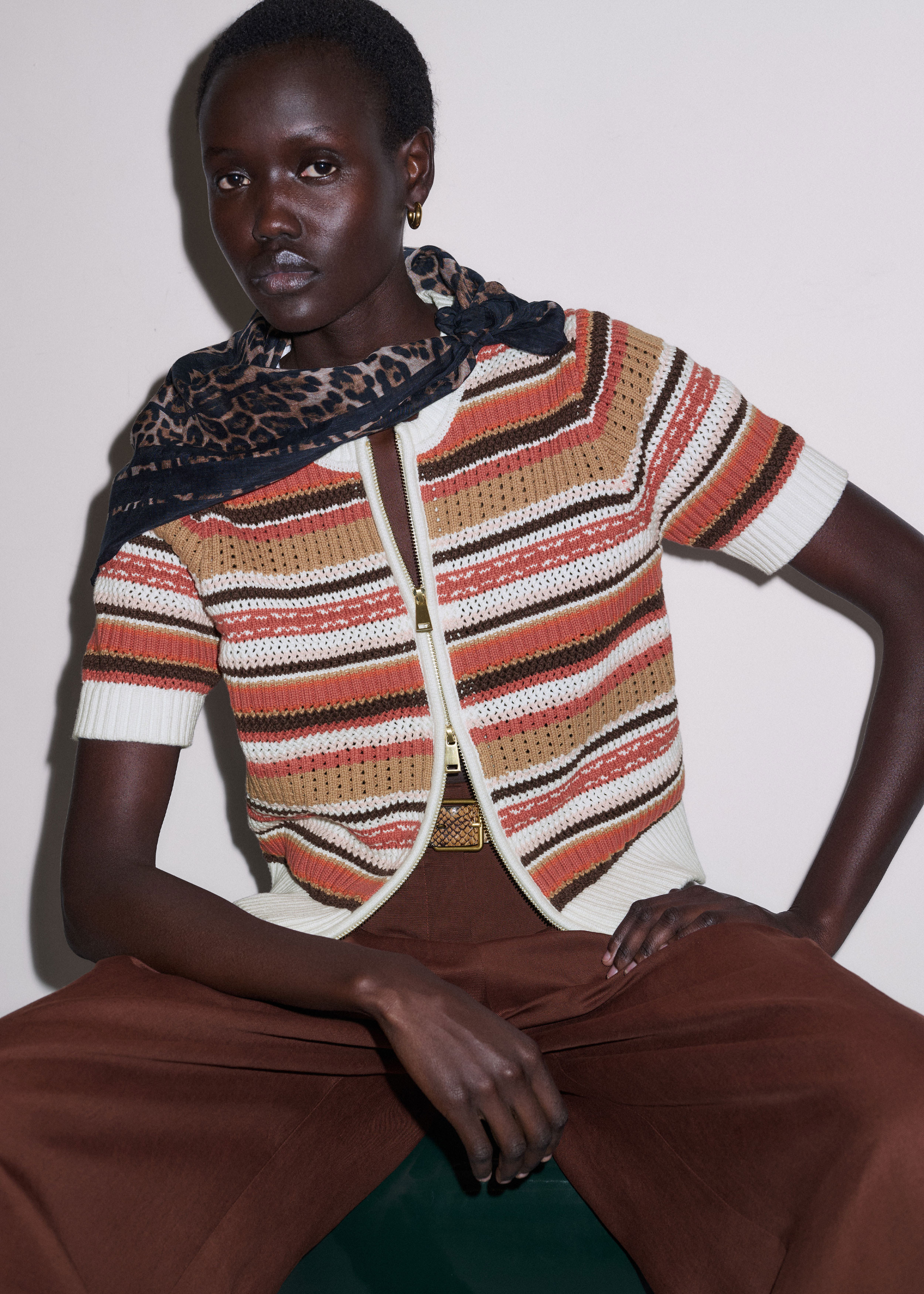 Double Zip Knit Tee Cotton Knit | ME+EM US