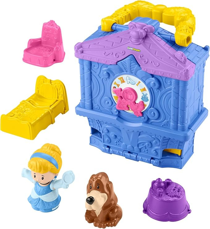 Fisher-Price Little People Toddler Toy Disney Princess Cinderella On-The-Go Playset with Figures ... | Amazon (US)