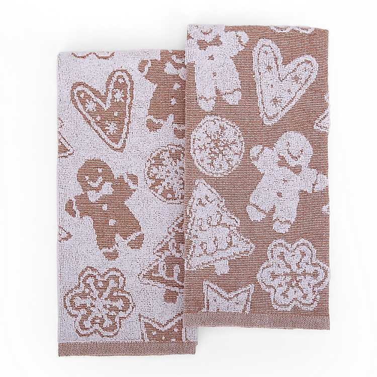 Jacquard Gingerbread Kitchen Towels, Set of 2 | Kirklands