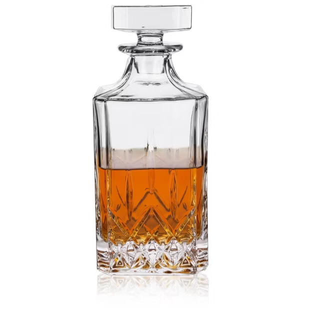 Viski Admiral 30 oz Liquor Decanter - Crystal Glass Liquor Dispenser for Whisky, Bourbon, Tequila... | Target