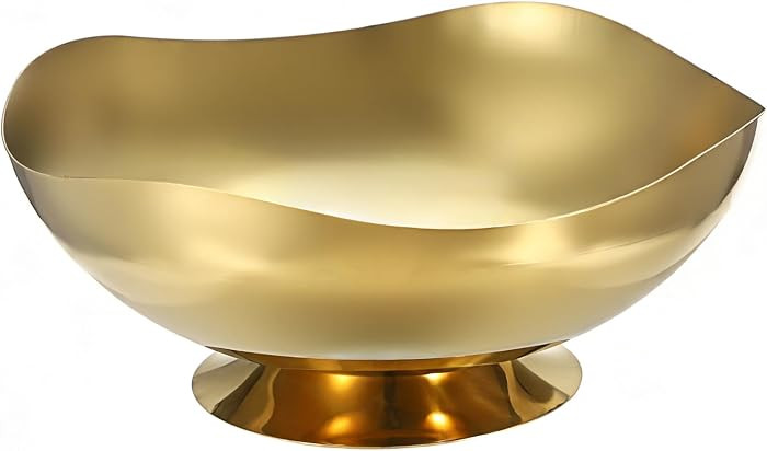 ELLDOO Key Bowl for Entryway Table, 7.9inch Gold Metal Key Dish Decorative Bowl, Coffee Pod Holde... | Amazon (US)